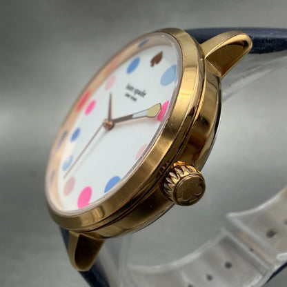 Kate Spade Metro watch Women 35mm White Dial Rose Gold Round KSW9027 New Battery2