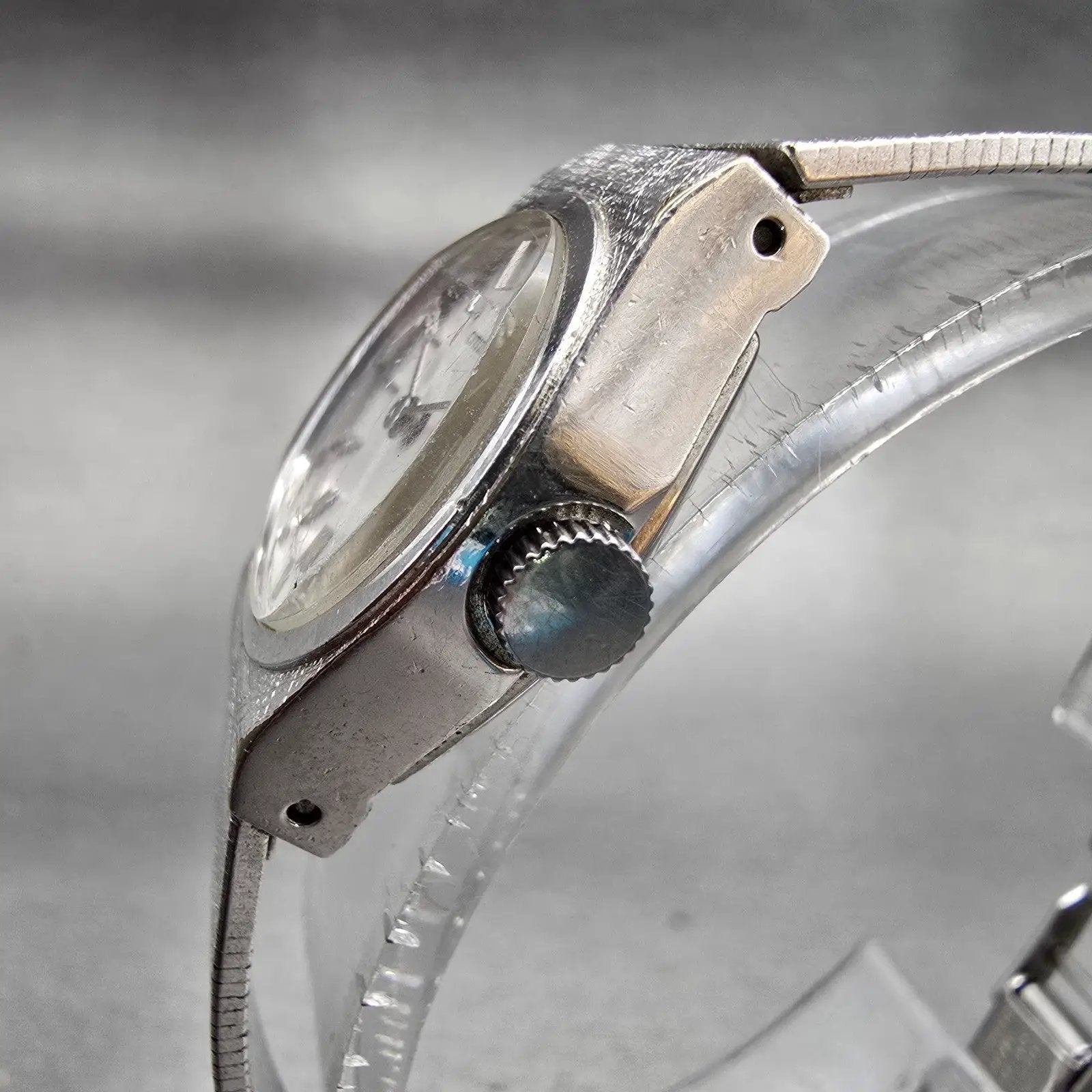 Citizen Watch Women 20mm Silver Dial Silver Tone Oval 4-675452 Manual Wind VTG2