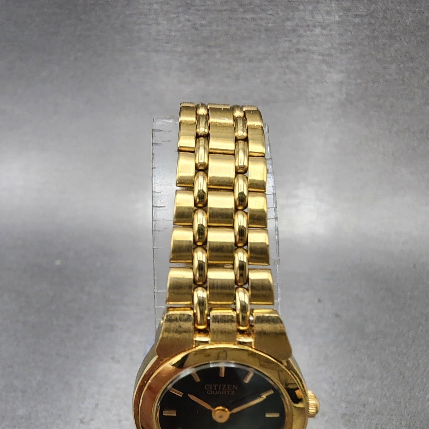 Citizen CQ Watch Women 20mm Black Dial Gold Tone Round 3220K02791 New Battery3