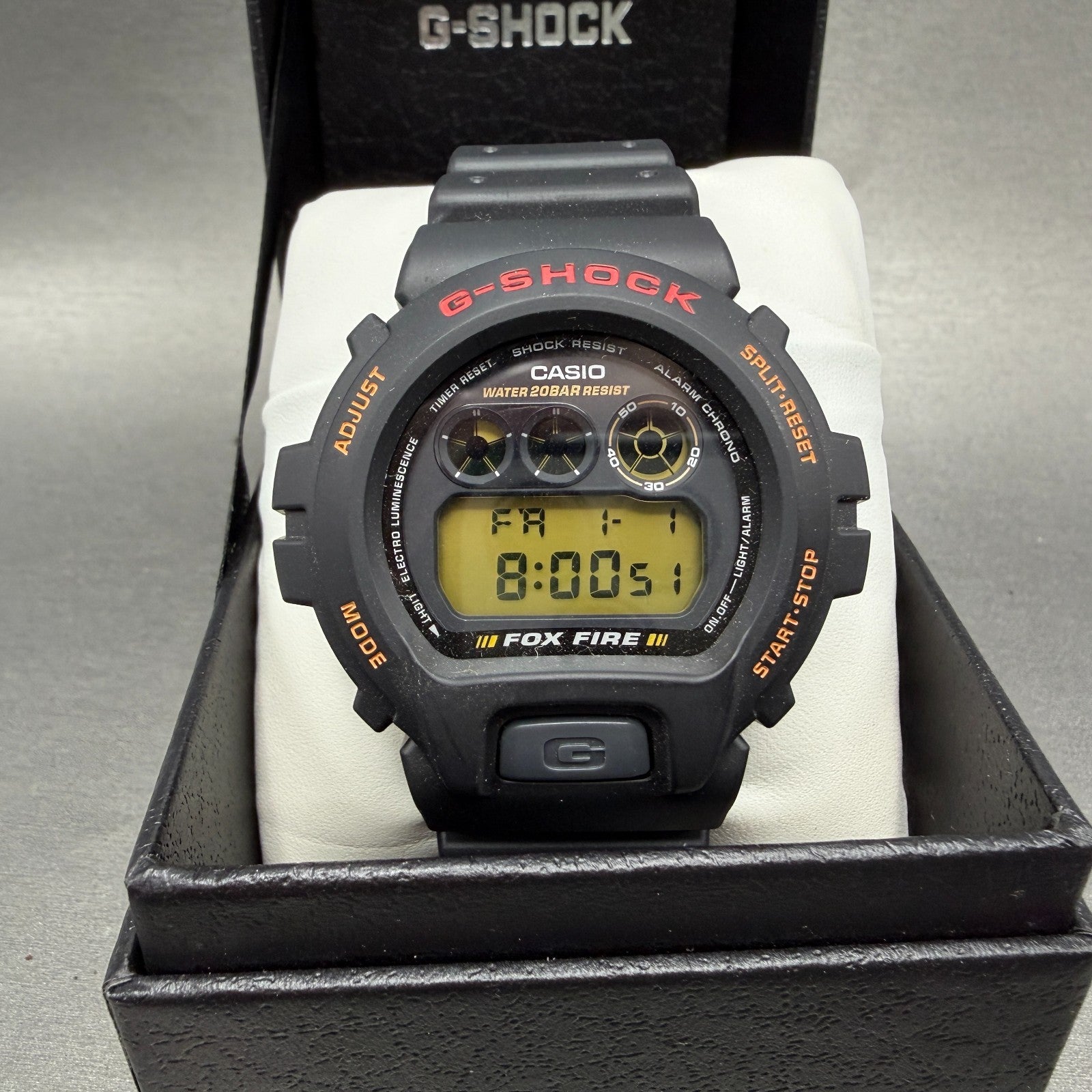 Casio G-Shock DW-6900B Watch Men 50mm Digital LCD Black Tone Alarm Chrono Works0