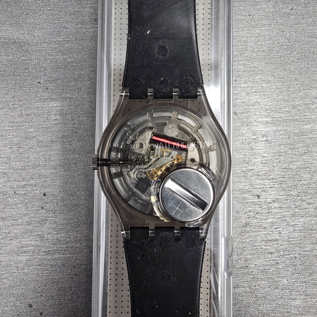 Swatch Lolita Watch Men 33mm Black Dial Black Tone Round GM128 New Battery NOS8