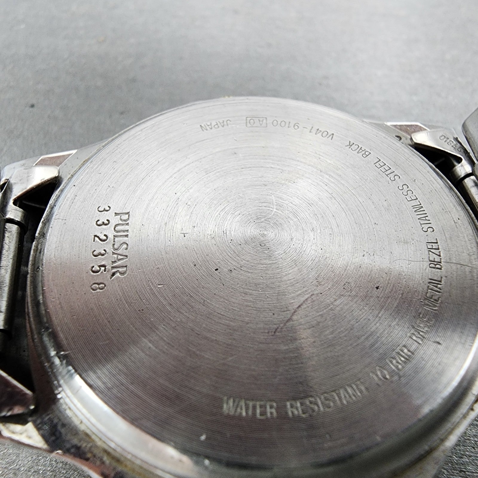 Pulsar Analog Digital Watch Men 39mm Blue Dial Two Tone Alarm Chrono New Battery9