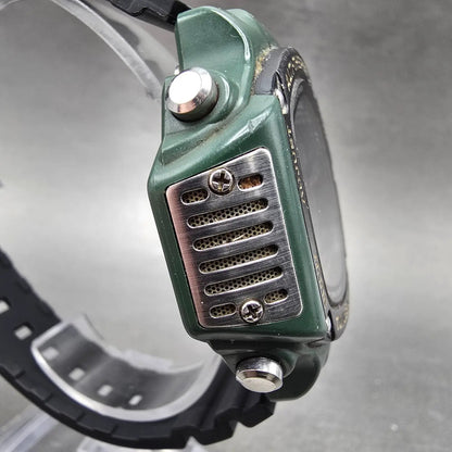 Casio ALT-6000 Twin Senor Watch Men 49mm Green Black Digital New Batt3