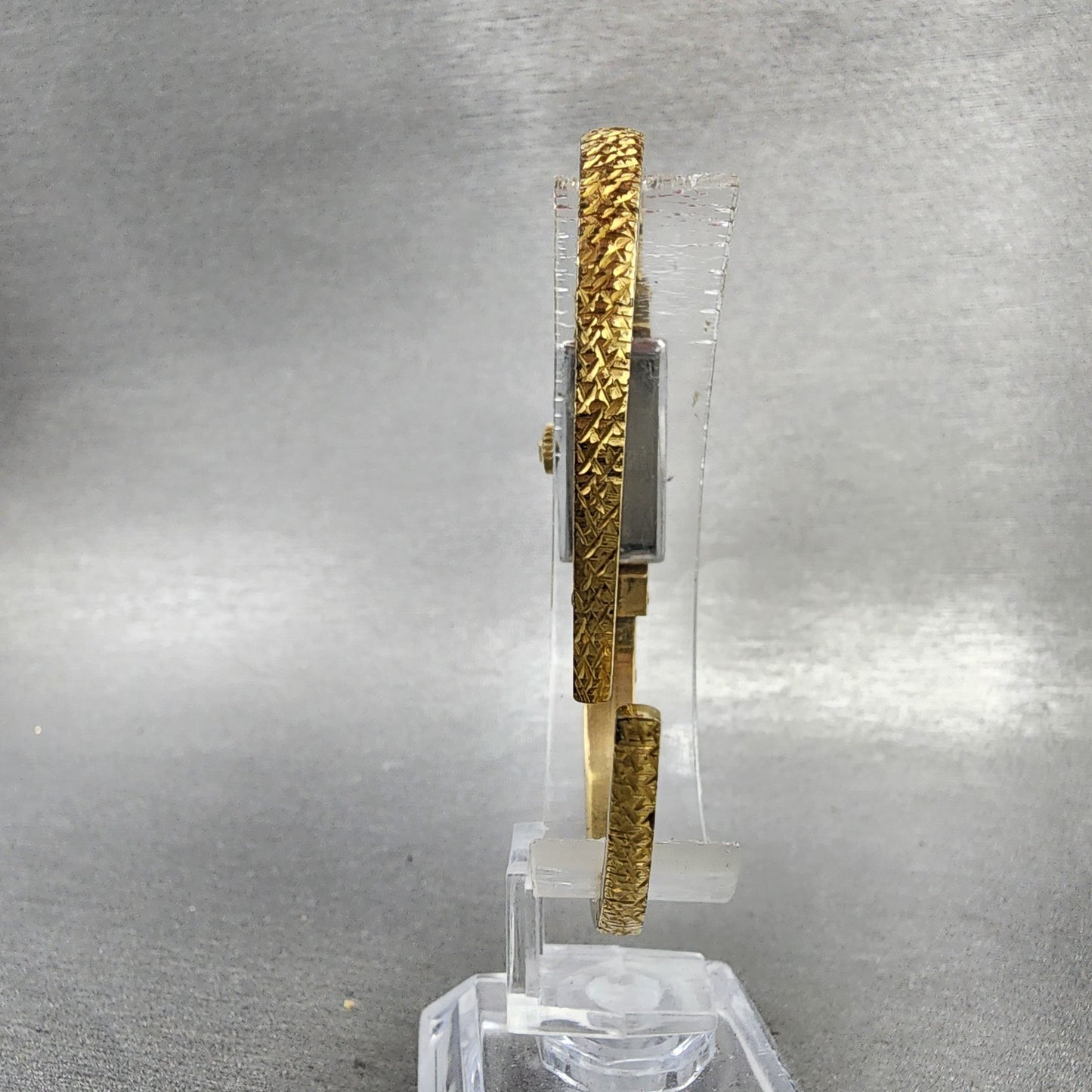 Bucherer Watch Women 11mm Silver Dial Gold Plated Hide Away Manual Wind PARTS9