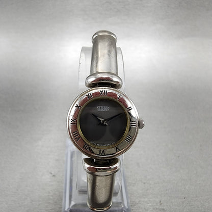 Citizen Watch Women 21mm Gray Dial Silver Tone Round Bangle 5920H14258 New batt0