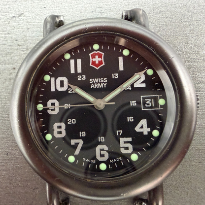 Victorinox Swiss Army Cavalry Watch Men 37mm Black Dial Black Tone PARTS OPT2