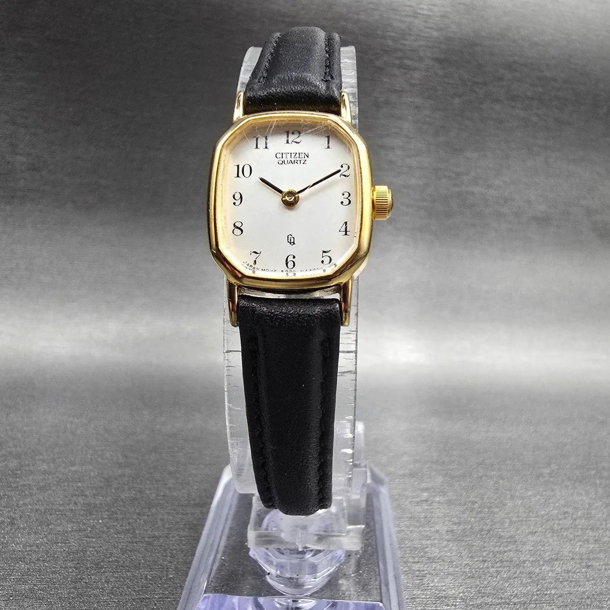 Citizen CQ Watch Women 17mm White Dial Gold Tone Rectangle 5920-S49810 New Batt35