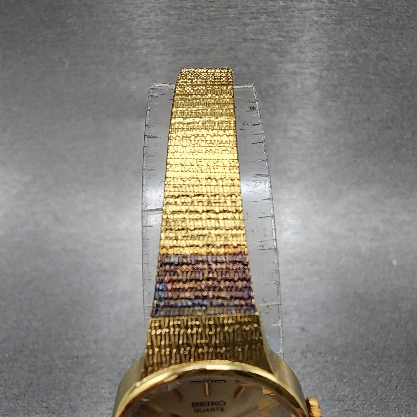 Seiko Watch Women 20mm Champagne Dial Gold Tone Oval 14215710 New Battery4