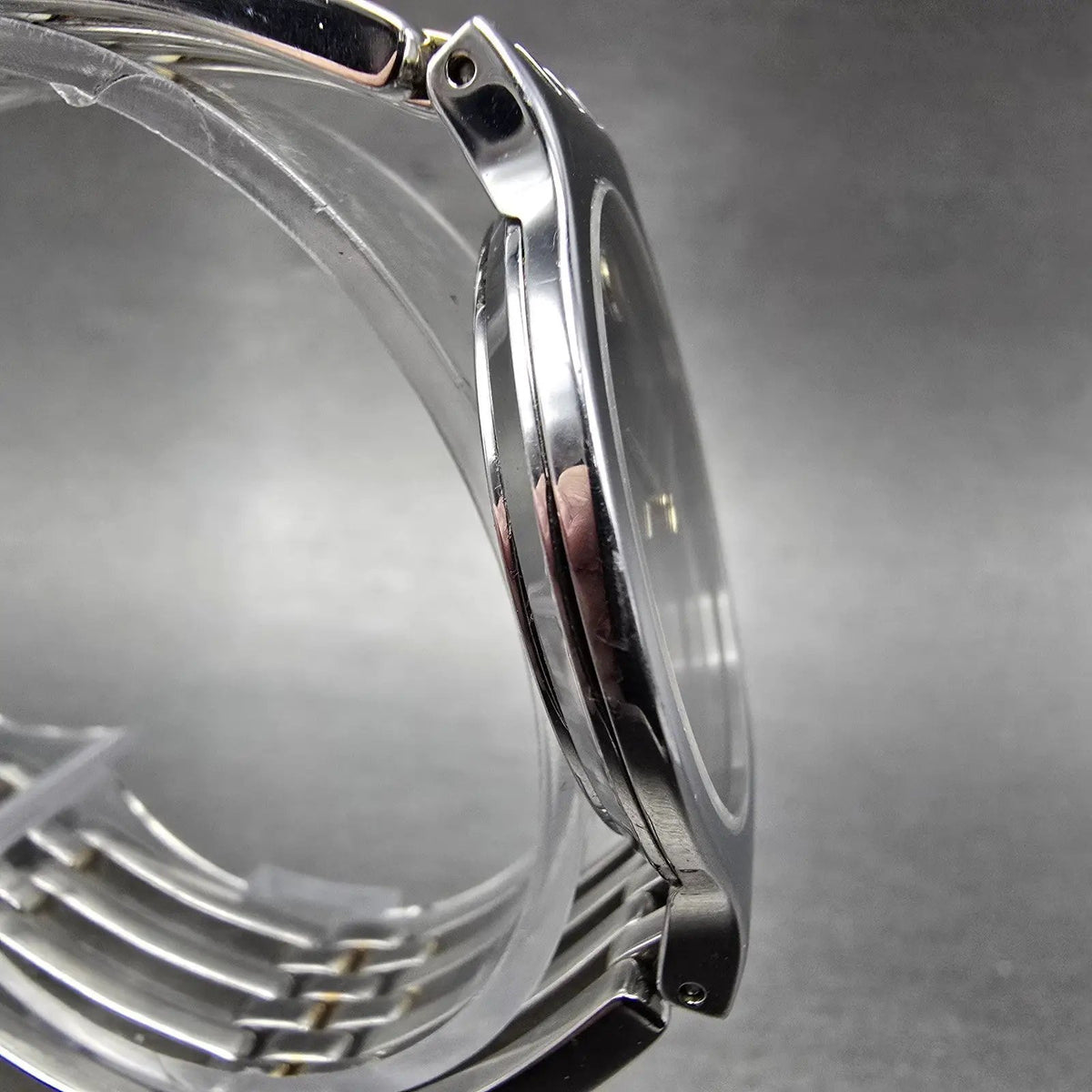 Movado Esperanza Watch Men 33mm Black Dial Two Tone 84.19.861 New Battery VHU3