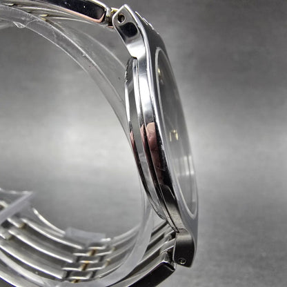 Movado Esperanza Watch Men 33mm Black Dial Two Tone 84.19.861 New Battery VHU3