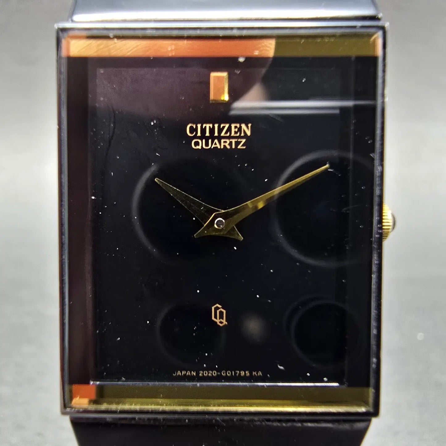 Citizen CQ Tank Watch Men 23mm Black Dial Black Tone 6020-G00490 New Battery1
