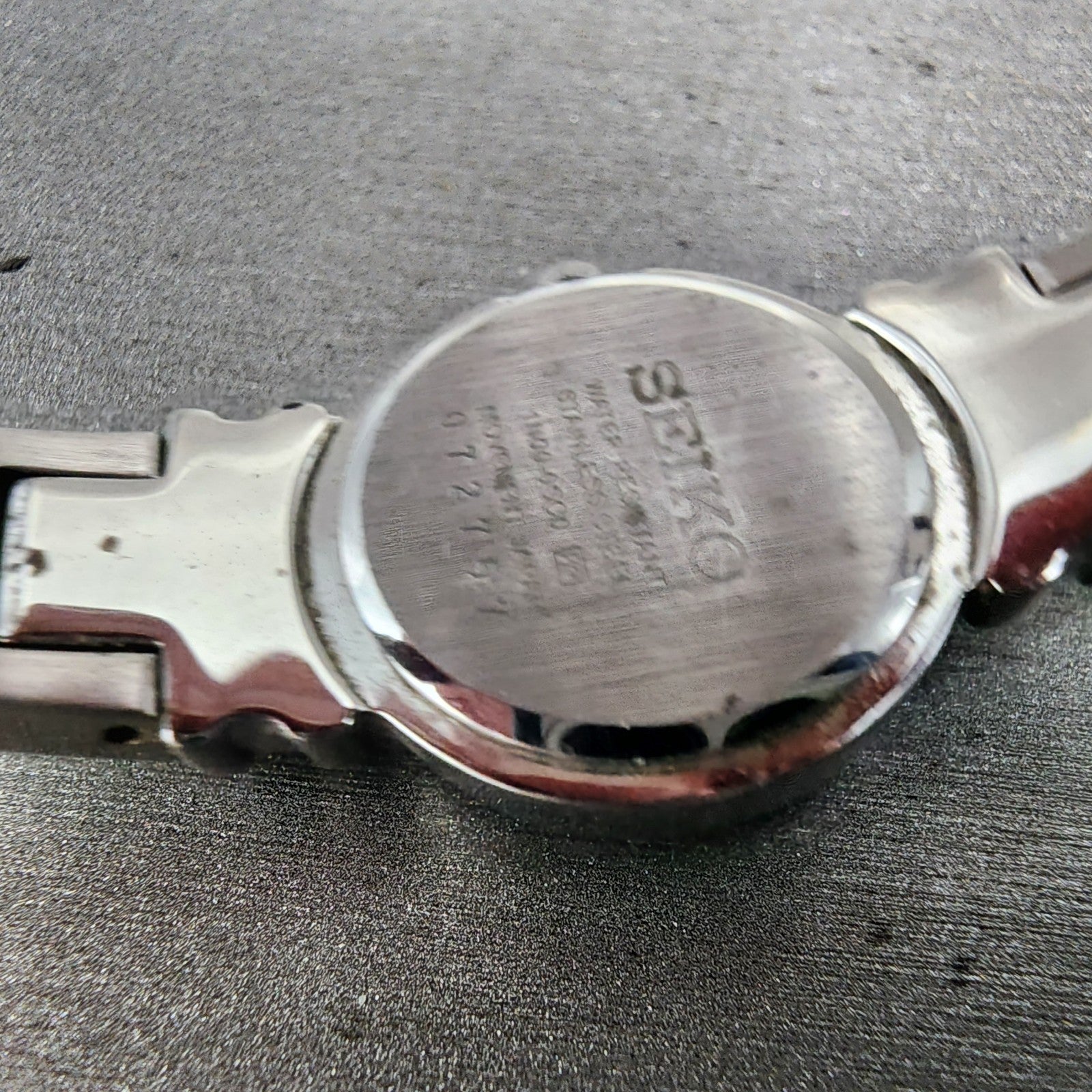 Seiko Watch Women 21mm Black Dial Silver Tone Round 1N000SC0 New Battery10