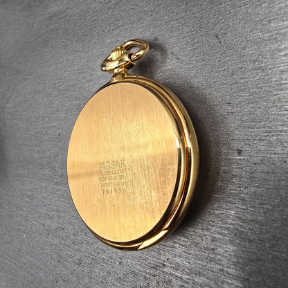 Pulsar Pocket Watch Men 46mm White Dial Gold Tone V701-0B60 New Battery12