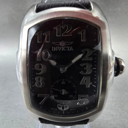 Invicta Lupah Watch Women 29mm Blac Dial Silver Rectangle 2003 New Battery 561