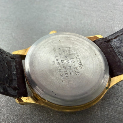 Casio Watch Women 25mm White Dial Gold Tone Round LQ398 New Battery Vintage9