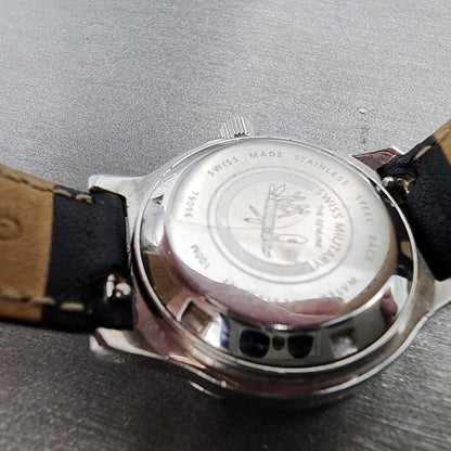 Wenger Swiss Military Watch Women 29mm White Dial Silver Tone Daydate New Batt9