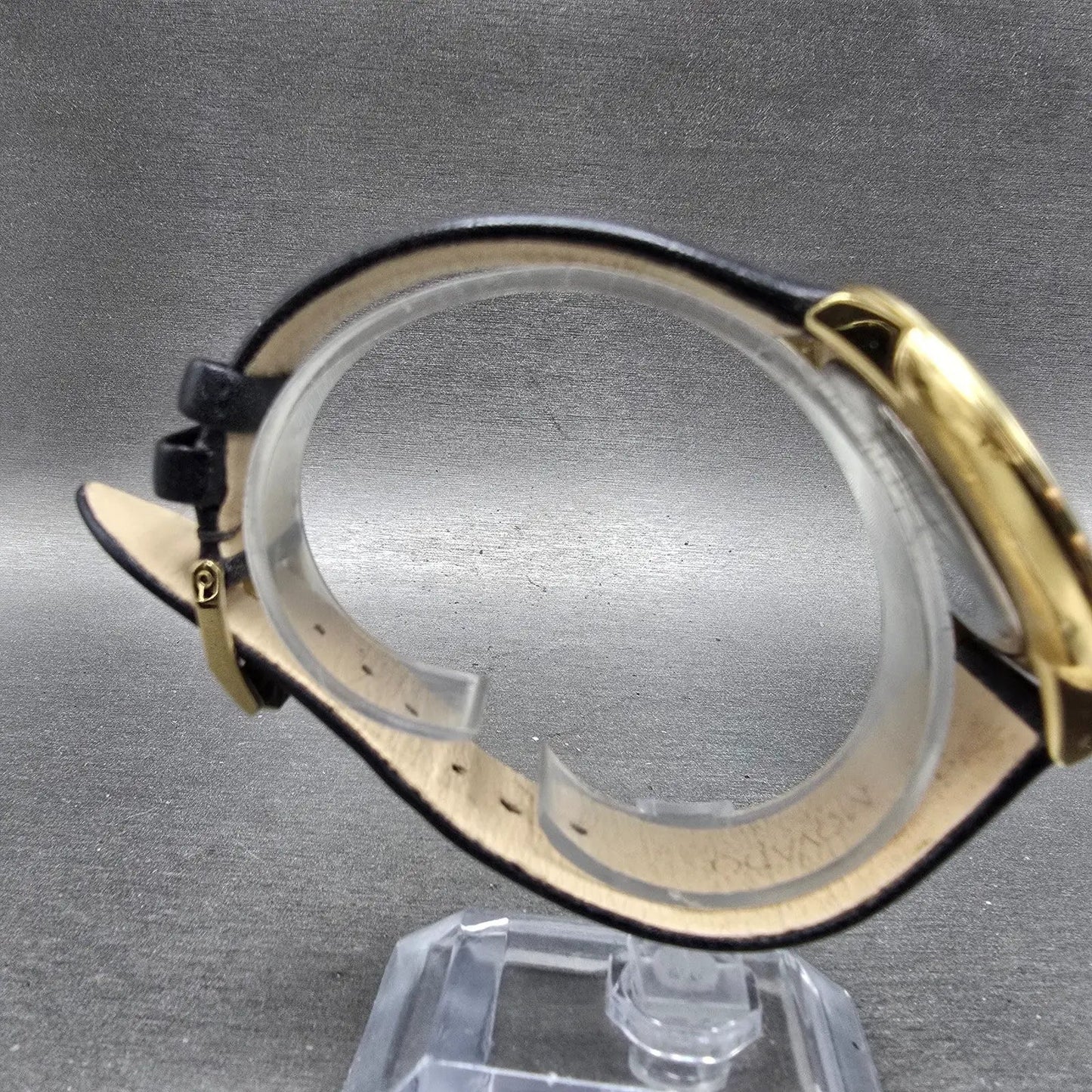 Movado Modern 47 Watch Men 40mm Black Dial Gold Tone Round 0607503 New Battery9