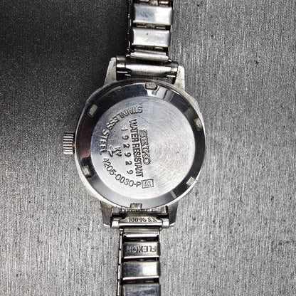 Seiko Automatic Watch Women 23mm Black Dial Silver Date 4205-0030 Works10