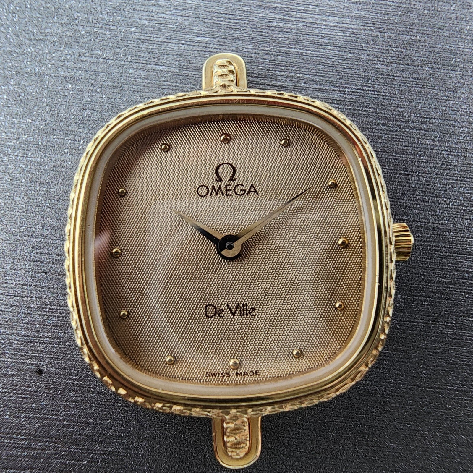 Omega De Ville Watch Women 21mm Gold Dial Gold Plated Cal 1375 591.0276 PARTS2