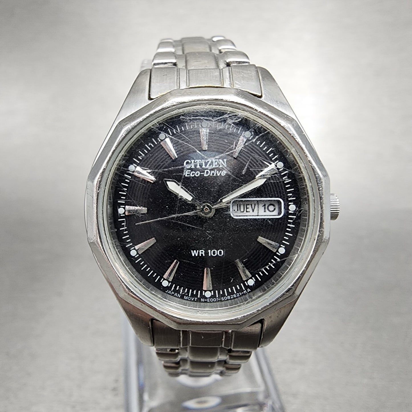 Citizen EcoDrive Watch Women 27mm Black Dial Stainless Steel Dadyate Runs0