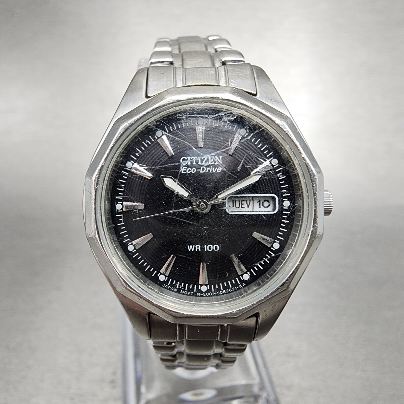 Citizen EcoDrive Watch Women 27mm Black Dial Stainless Steel Dadyate Runs0
