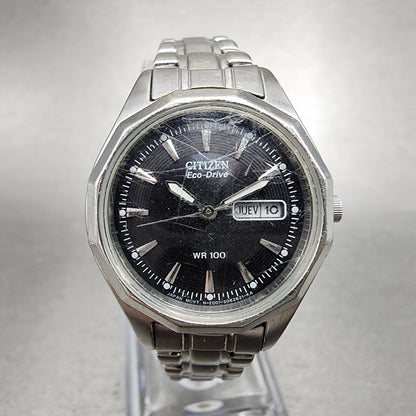 Citizen EcoDrive Watch Women 27mm Black Dial Stainless Steel Dadyate Runs0