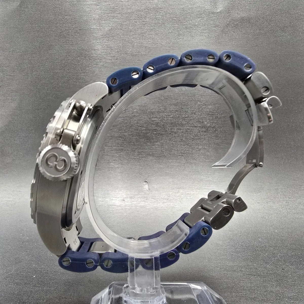 invicta corduba Watch Men 52mm Blue Dial Silver Tone Date Round 10606 New Batt6