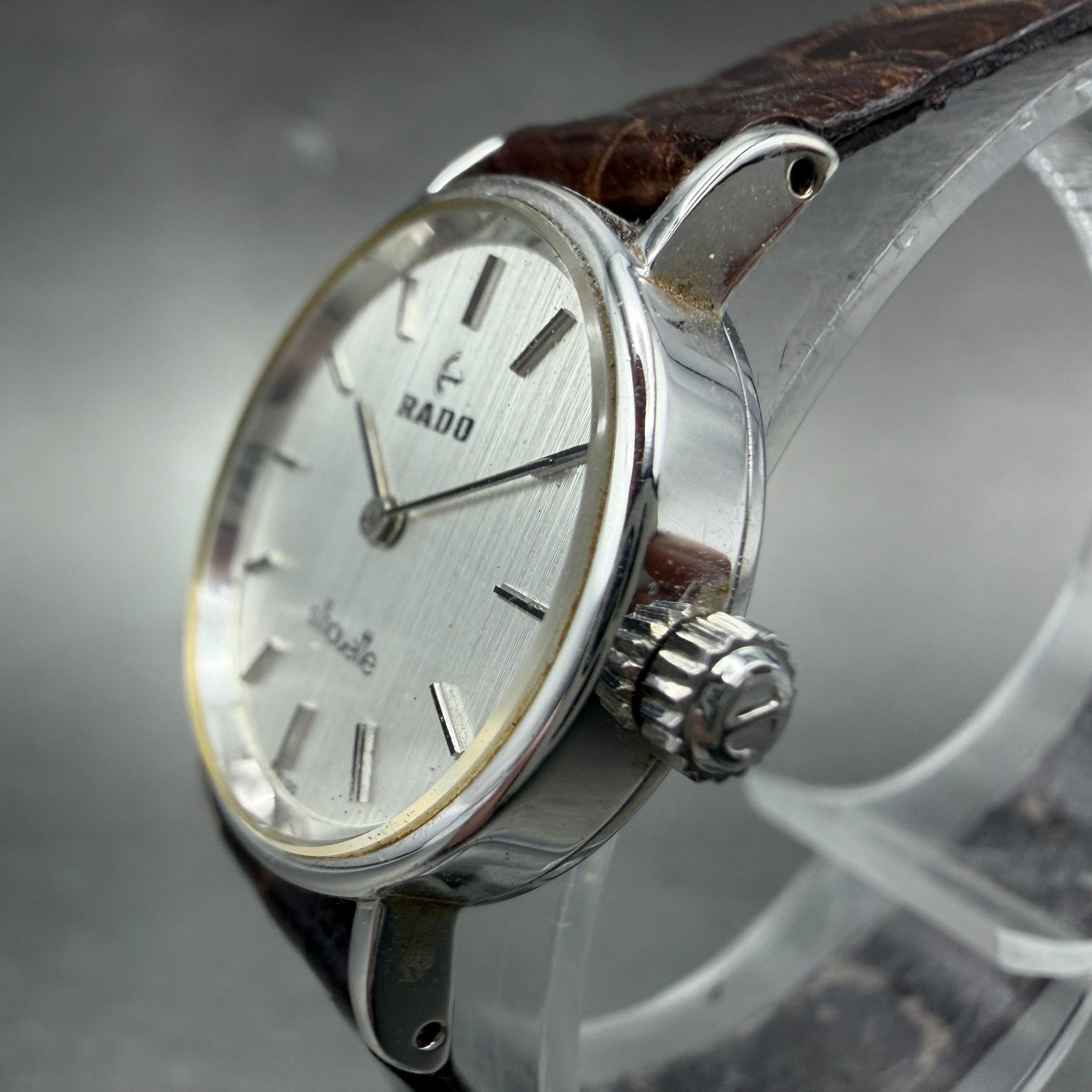 Rado Silhouette Watch Women 23mm Silver Dial Steel Manual Wind Runs Vintage2