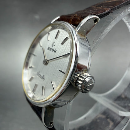 Rado Silhouette Watch Women 23mm Silver Dial Steel Manual Wind Runs Vintage2