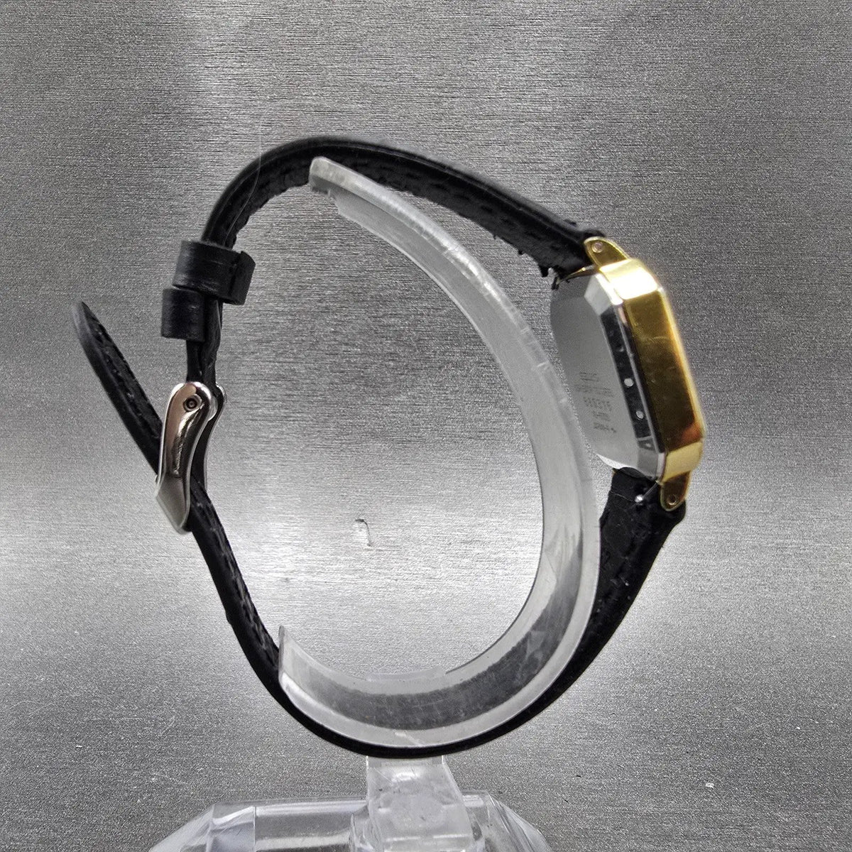 Seiko Tank Watch Women 22mm Champagne Dial Gold Plated 16-6030 New Battery VTG8