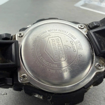 Casio G-Shock G-100 Watch Men 48mm Analog Digital Black Tone Round READ! New Bat9