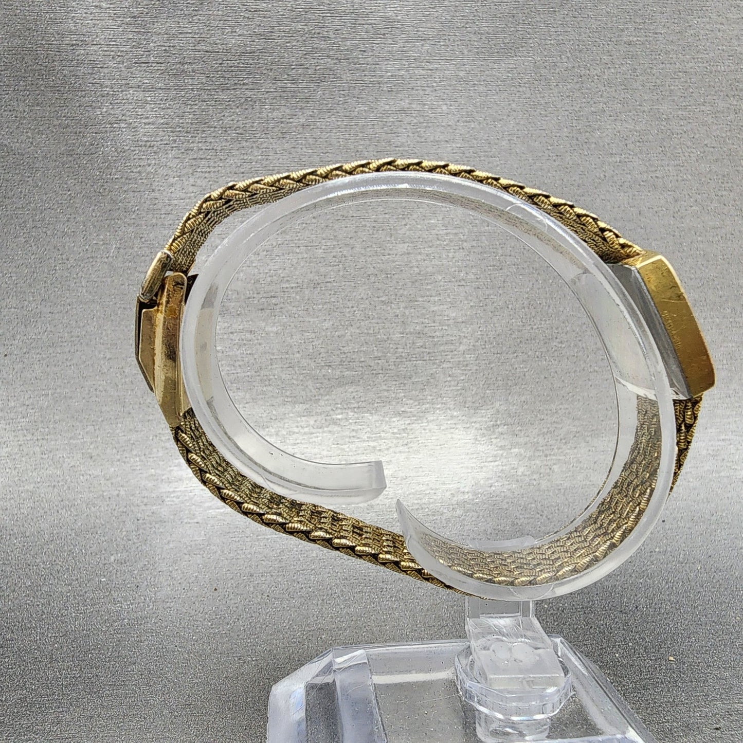 Longines Watch Women 22mm Champagne Dial Gold Plated Rectangle New Battery8