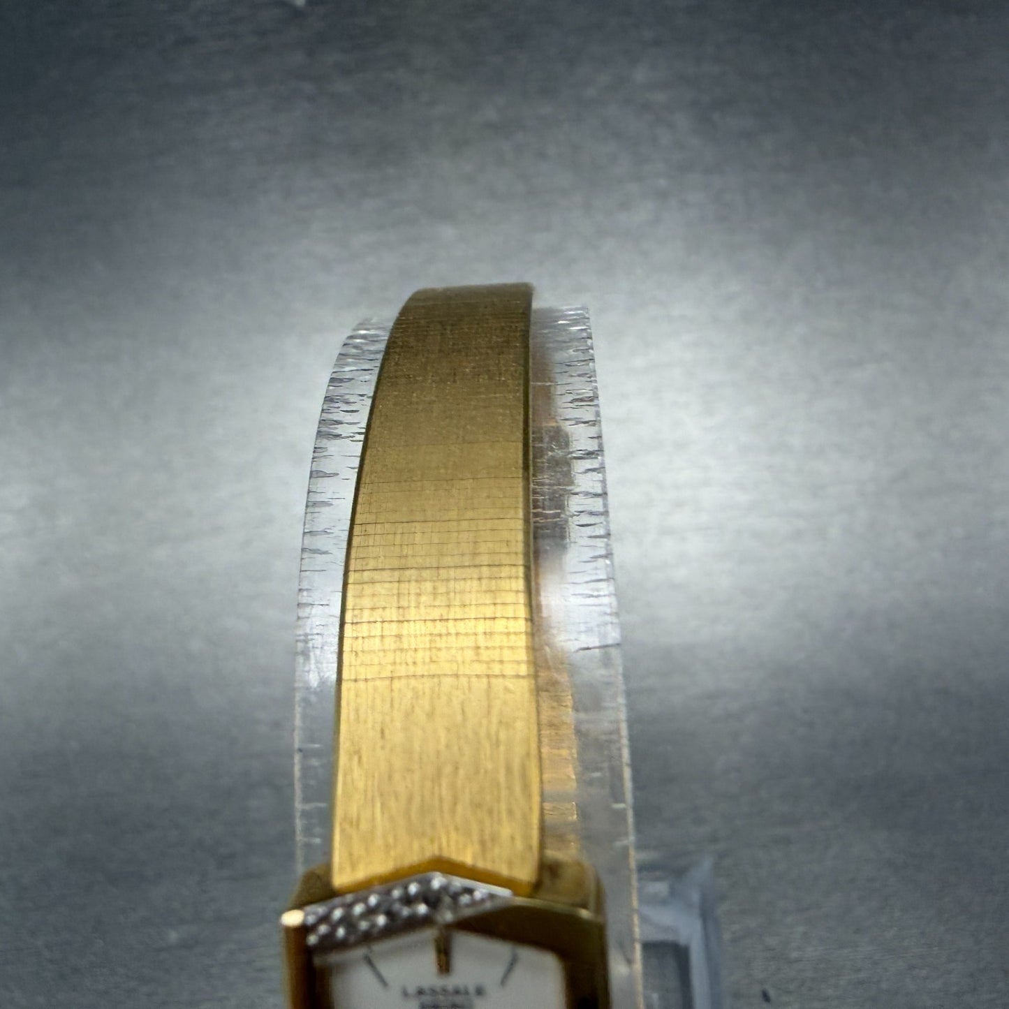 Seiko Lassale Watch Women 13mm White Dial Gold Tone Hexagon 1E50-5039 NewBattery4