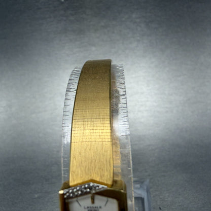 Seiko Lassale Watch Women 13mm White Dial Gold Tone Hexagon 1E50-5039 NewBattery4