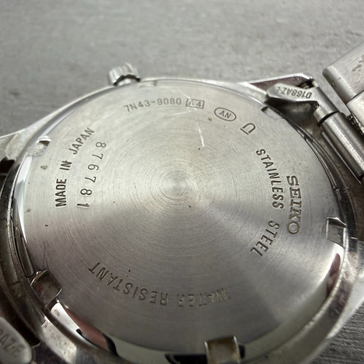 Seiko Watch Men 37mm White Dial Silver Tone Daydate Round 7N43-9080 New Battery9