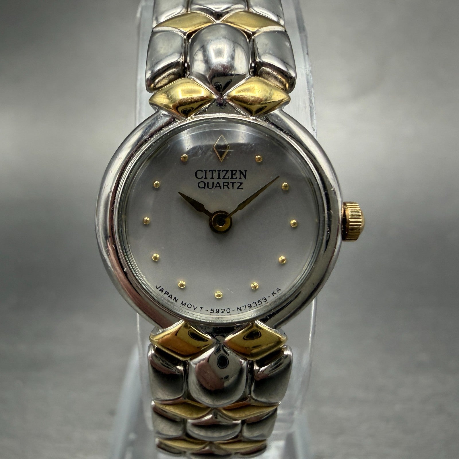 Citizen Watch Women 19mm Gray Dial Two Tone Round 5920-S69004 New Battery0