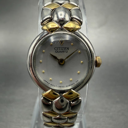 Citizen Watch Women 19mm Gray Dial Two Tone Round 5920-S69004 New Battery0