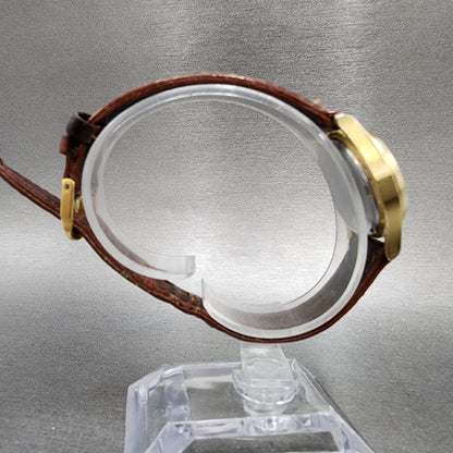 LL Bean Field Watch Women 27mm Gray Dial Gold Tone Date Round Vintage PARTS9