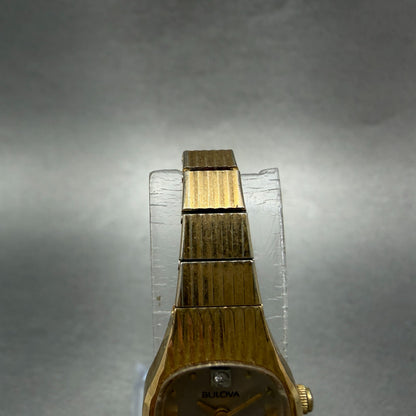 Bulova Watch Women 16mm Silver Dial Gold Tone Round 92K76 New Battery Vintage4