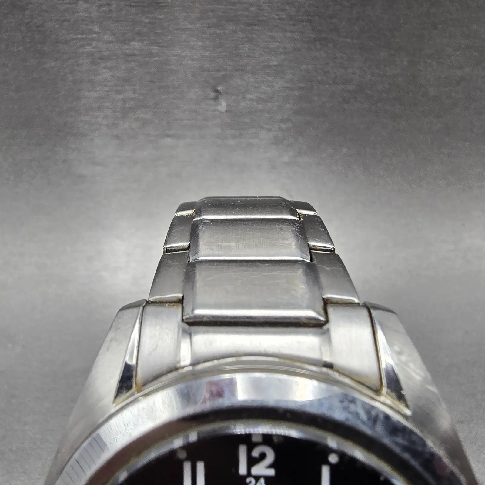 Citizen Eco-Drive Watch Men 43mm Black Dial Steel Daydate J800-R006738 Runs LP4