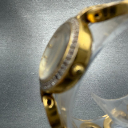 Bulova Watch Women 22mm MOP Dial Gold Tone Round 98V26 New Battery Vintage2