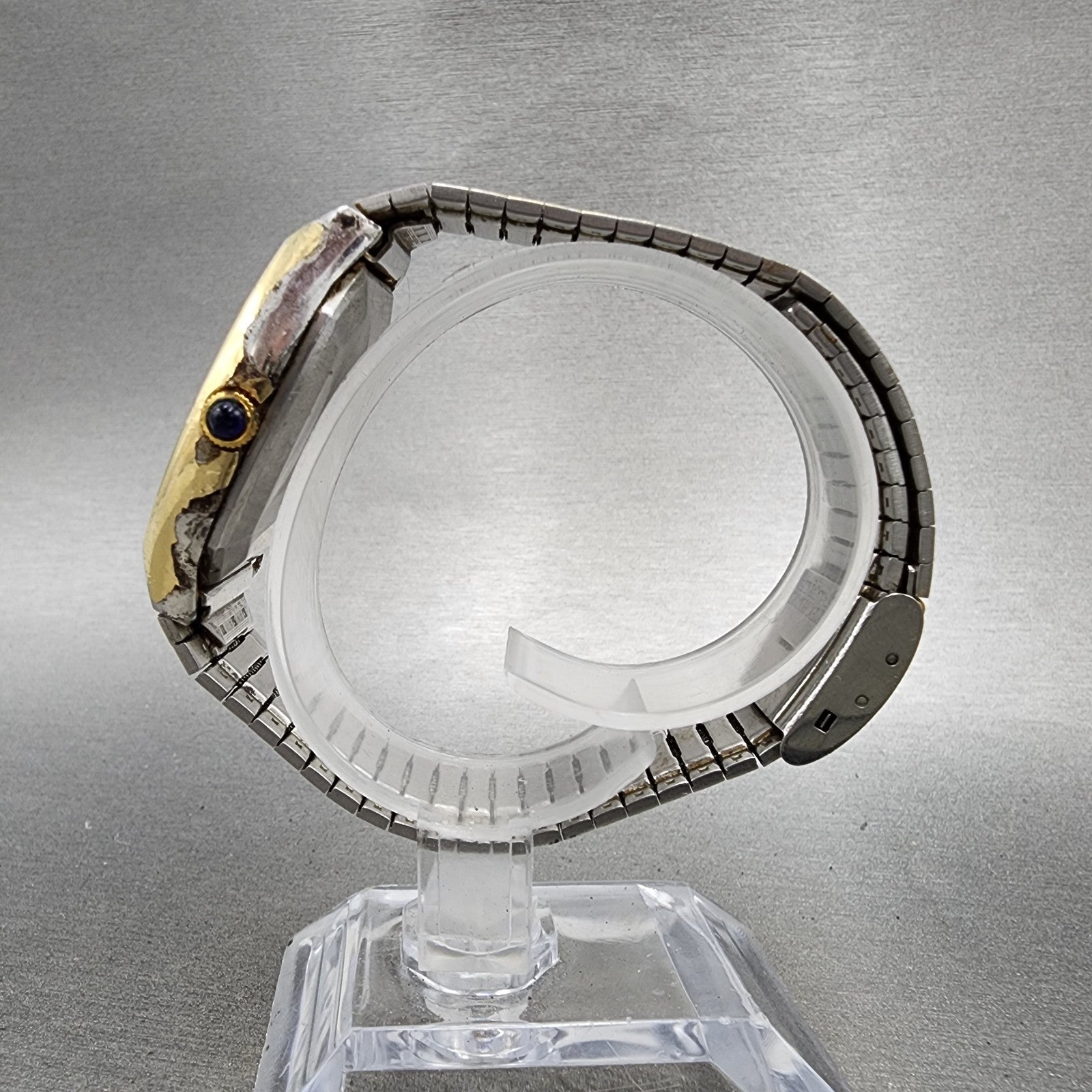 Technos Summit Quartz Watch Men 33mm White Dial Gold Tone Octagon New Battery6