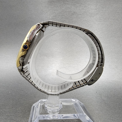 Technos Summit Quartz Watch Men 33mm White Dial Gold Tone Octagon New Battery6