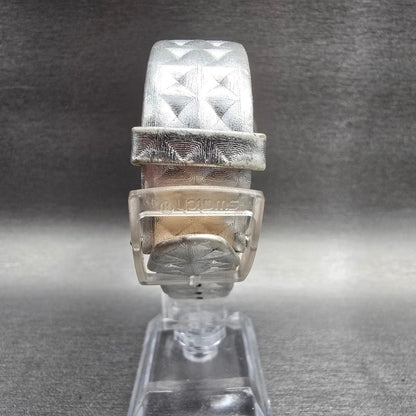 Swatch Skin Facet Glam Watch Women 34mm Silver Dial Clear Case SFK312 New Batt10