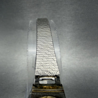 Seiko Watch Women 17mm Silver Dial Two Tone Round 5420-0129 New Battery VTG ATD4