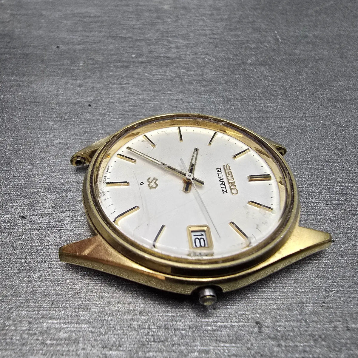 Seiko 8222 Quartz Movement Works Date W/ Dial Hands Case Vintage6