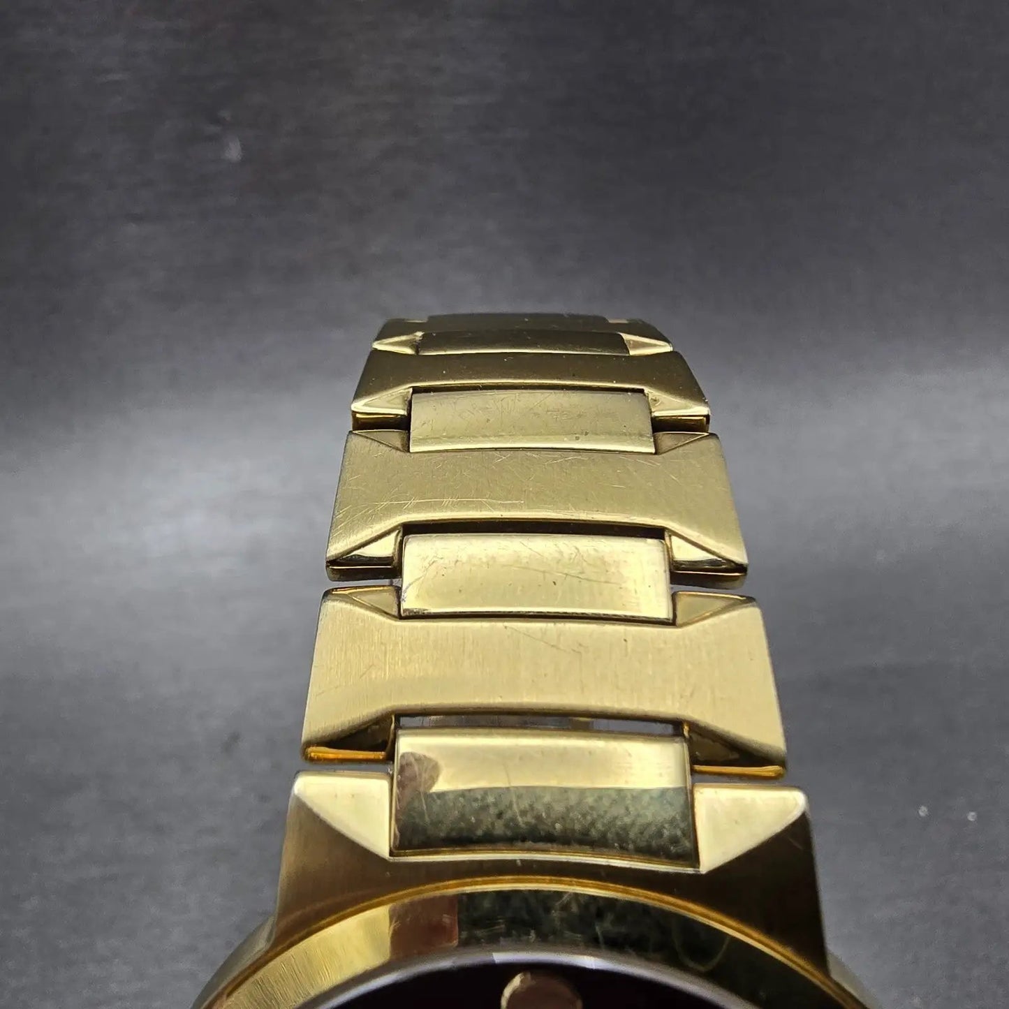 Movado Temo Watch Men 38mm Black Dial Gold Tone READ!!! 59.1.19.1319 New Battery4