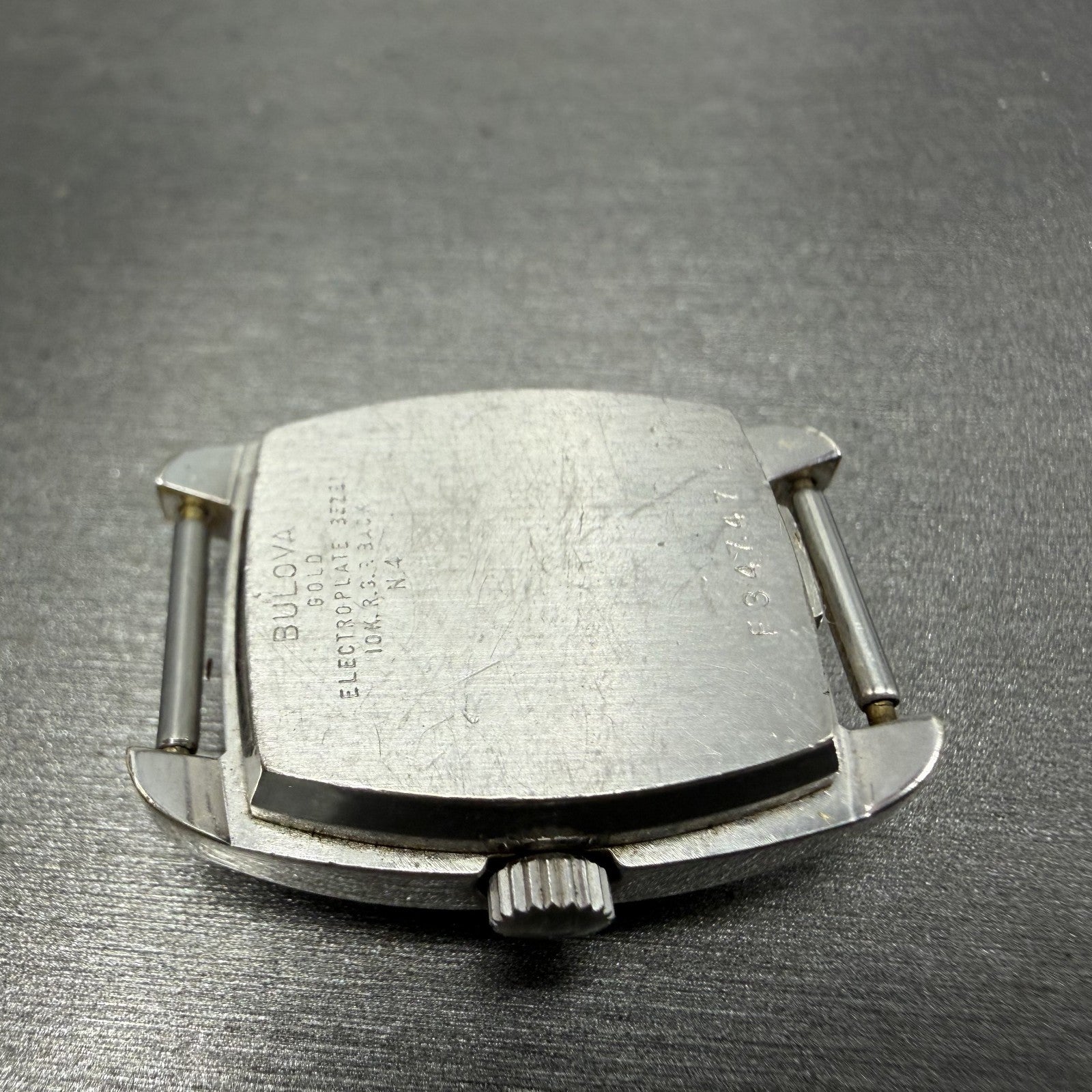 Bulova Accutron Watch Women 20mm Silver Dial White Gold Plated Tunning Fork Runs6