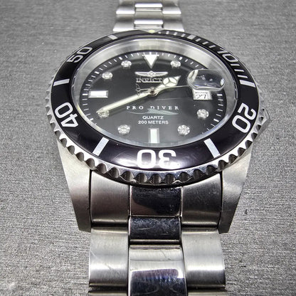 Invicta Pro Diver Watch Men 43mm MOP Dial Silver Tone Date 5009 PARTS NO CROWN3