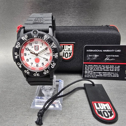 Luminox Navy Seal Watch Men 43mm White Dial Black Date Japan Tsunami Aid New Bat0